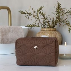 Chic Antique Toilettaske Coffee Musling