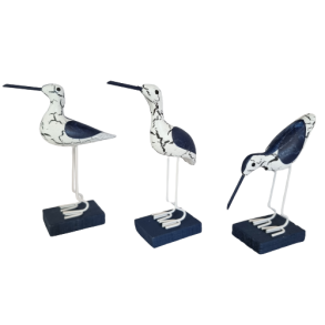 Sneppe Fugle i Tr st af 3 stk 13cm hj