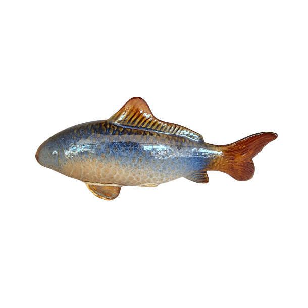 Fisk i keramik 20cm lang lige