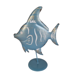 Fisk lavet i Metal bl 24cm hj