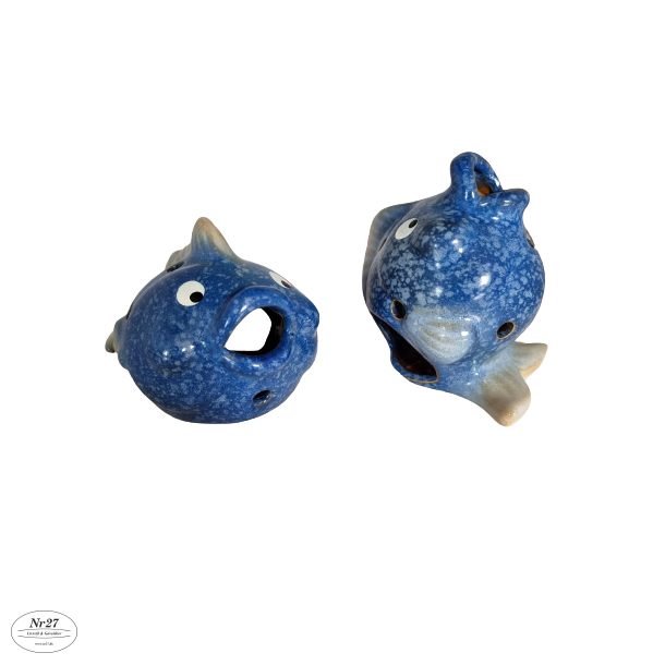 Fiske figurer til fyrfadslys st af 2 stk 13cm hj