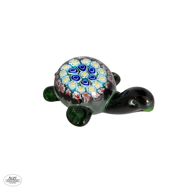 Glas Skildpadde Grn 9cm lang
