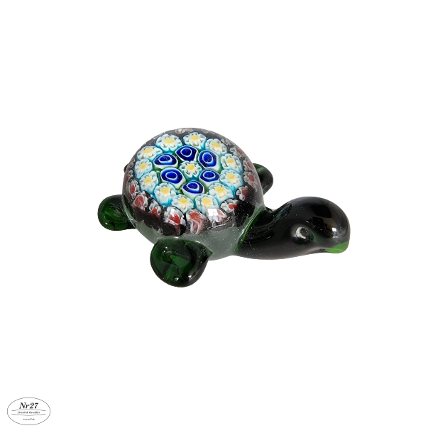 Glas Skildpadde Grn 9cm lang