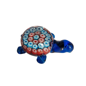 Glas Skildpadde Bl� 9cm lang