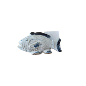Keramik fisk 10cm med m�rk finne