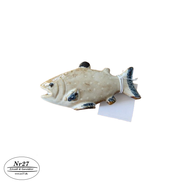 Keramik fisk 10cm lille finne