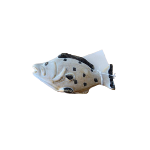 Keramik fisk 10cm med pletter