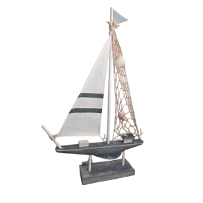 Maritimt Sejlskib i Tr� 37cm h�j