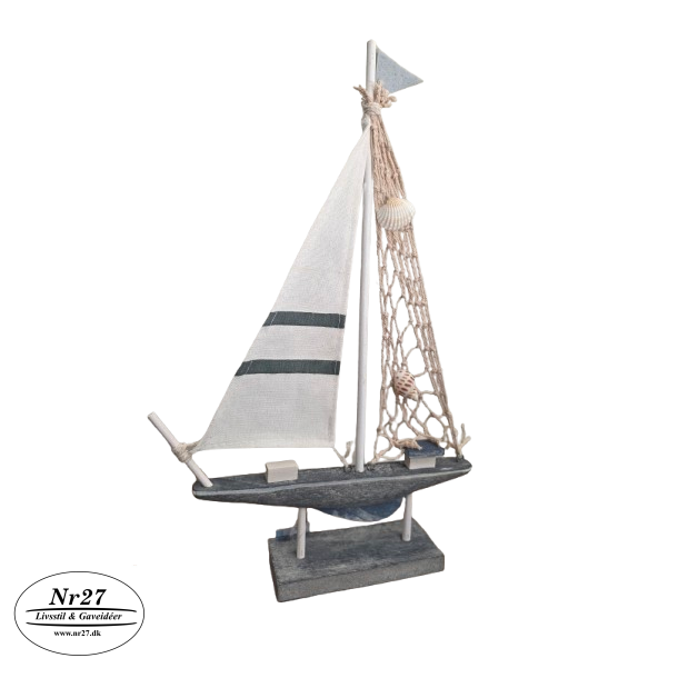 Maritimt Sejlskib i Tr� 37cm h�j