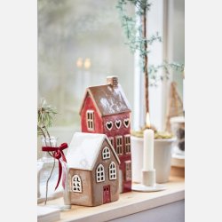 IB LAURSEN HUS brun med rd dr