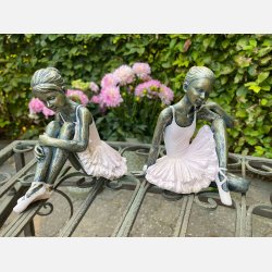 La Vida Ballerina i rosa kjole H14cm