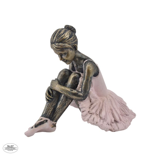 La Vida Ballerina i rosa kjole H14cm
