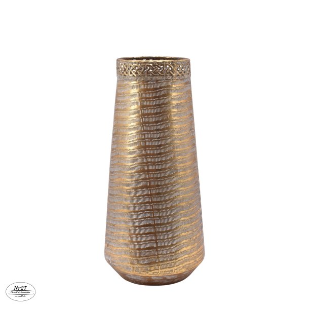 La Vida Vase med mnster, antik guld