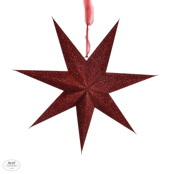 La Vida Julestjerne Mrkerd med glitter D 20cm