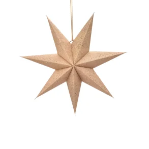La Vida Julestjerne Guld med glitter og LED