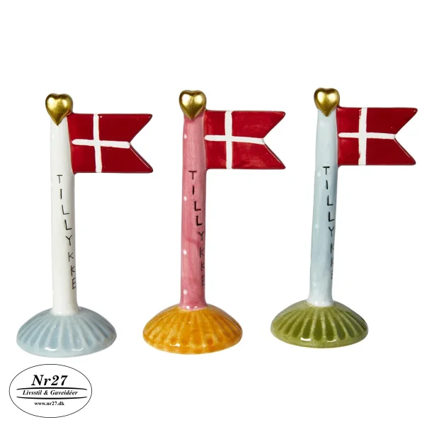 Fdselsdags Flag Tillykke 14 cm hj