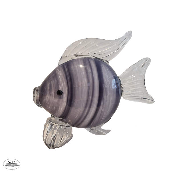 Glas Fisk i lilla 19 cm hj