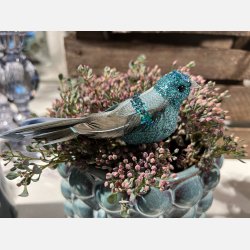 LA VIDA DEKO FUGL MINT L15CM