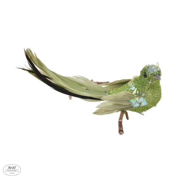 LA VIDA DEKO FUGL LIME L14CM