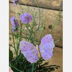 Deko sommerfugl lilla L9 W10cm