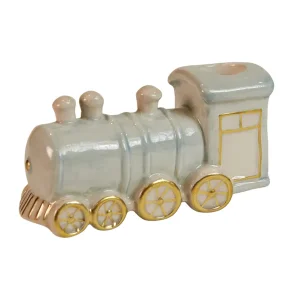 Tog i keramik til kertelys 7cm hj bl