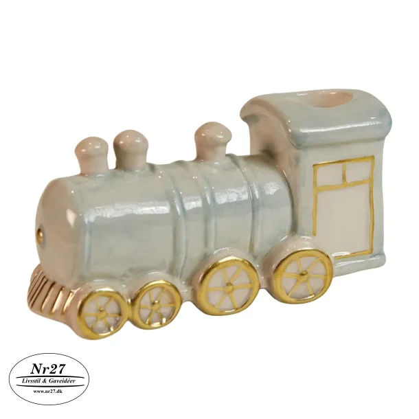 Tog i keramik til kertelys 7cm hj bl