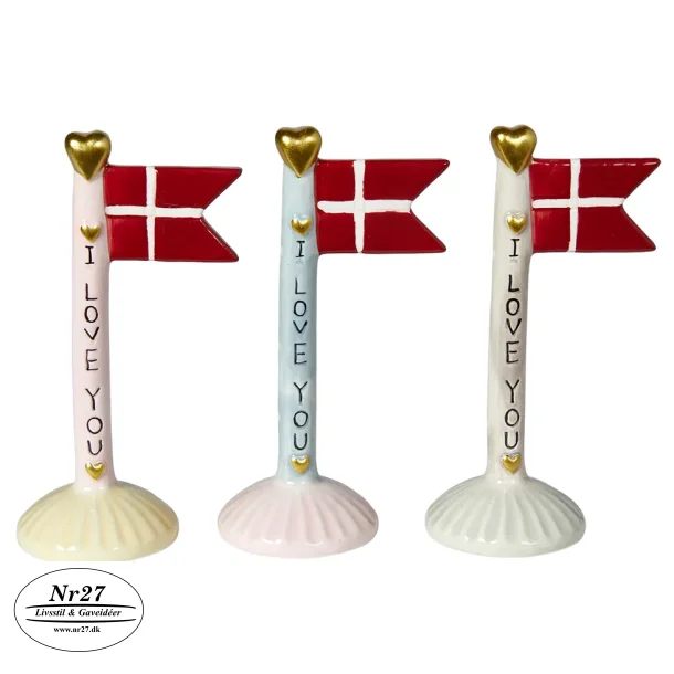 Fdselsdags Flag I Love You 14 cm hj