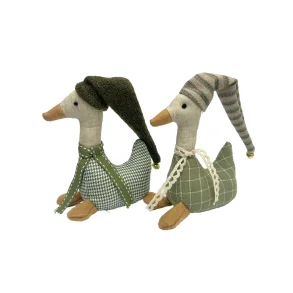 Gytha Gs i Stof Grn 11 cm hj