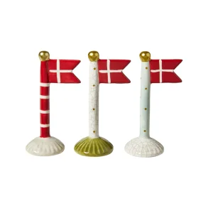 Fdselsdags flag i keramik 14 cm hj