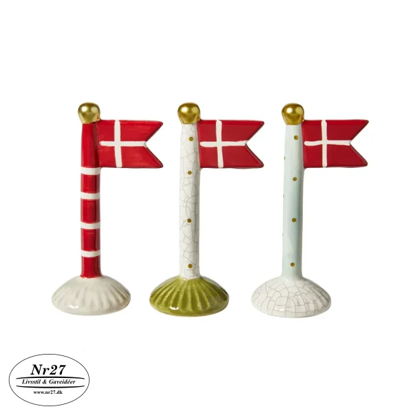 Fdselsdags flag i keramik 14 cm hj