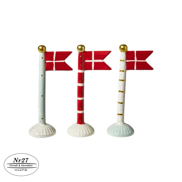 Fdselsdags flag i keramik 19 cm hj 