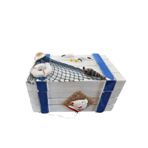 Maritim kiste 11cm med fisk