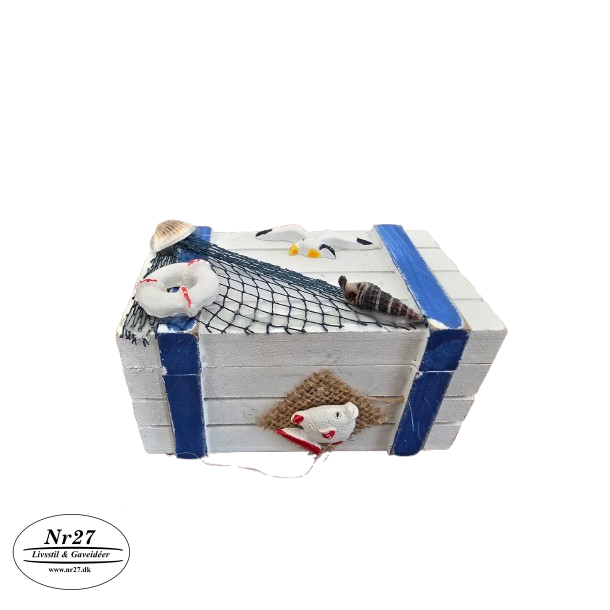 Maritim kiste 11cm med fisk