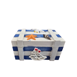Maritim kiste 11cm med skib