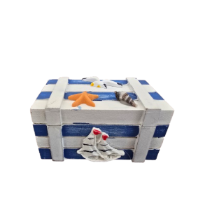 Maritim kiste 11cm med skib