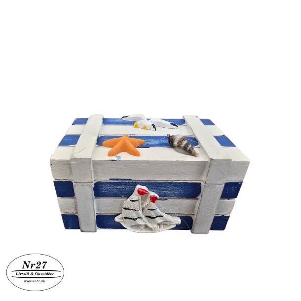 Maritim kiste 11cm med skib