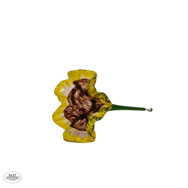 Glas Blomst Brun og Lilla 30cm lang