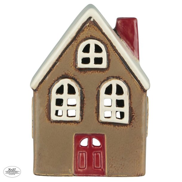 IB LAURSEN HUS brun med rd dr