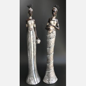 Afrika Dame 54cm st med 2 stk.