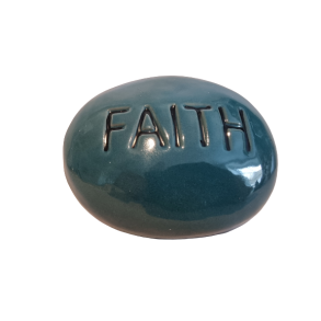 Dekorations sten i keramik Faith