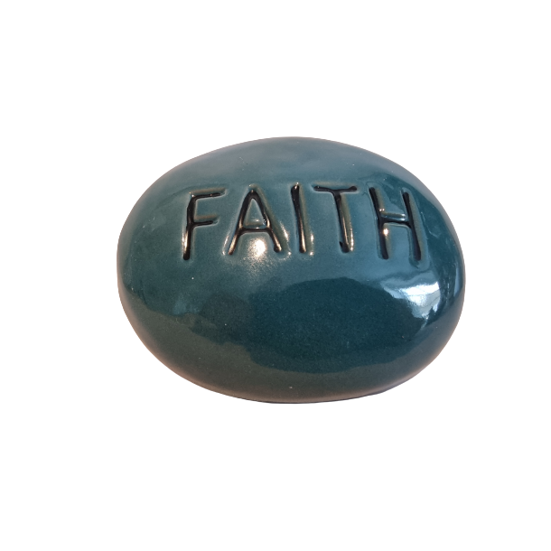 Dekorations sten i keramik Faith