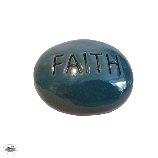 Dekorations sten i keramik Faith