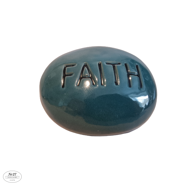 Dekorations sten i keramik Faith