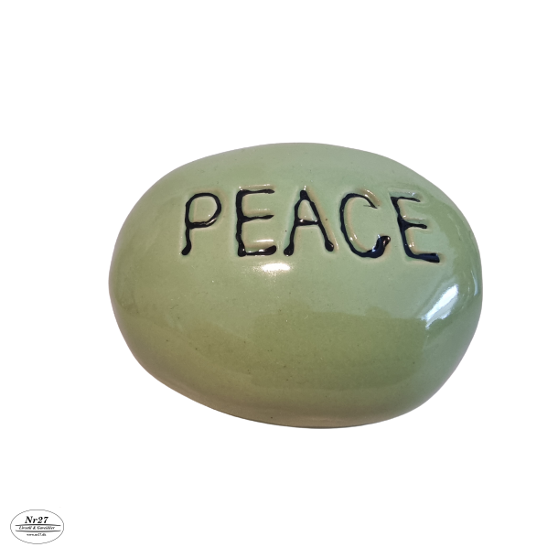 Dekorations sten i keramik Peace