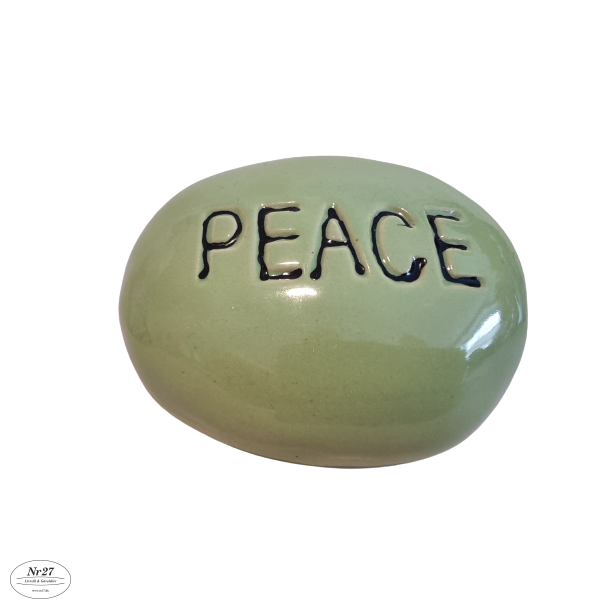 Dekorations sten i keramik Peace