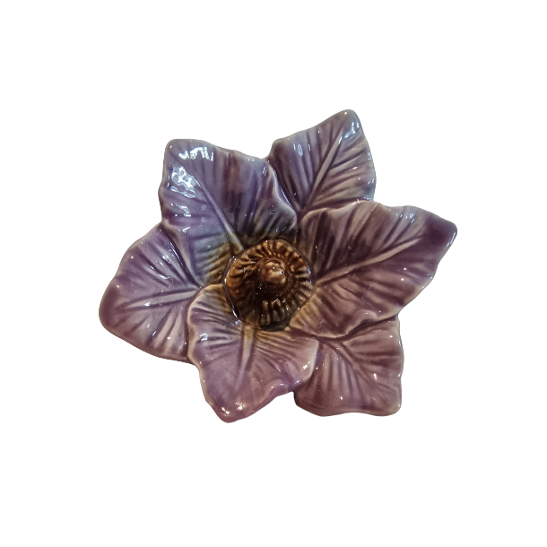 Blomst i lilla keramik 9 x 13cm