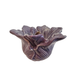 Blomst i lilla keramik 9 x 13cm