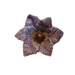 Blomst i lilla keramik 8 x 12cm