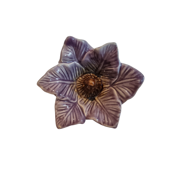 Blomst i lilla keramik 8 x 12cm