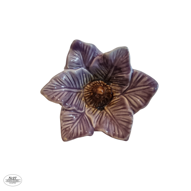 Blomst i lilla keramik 8 x 12cm